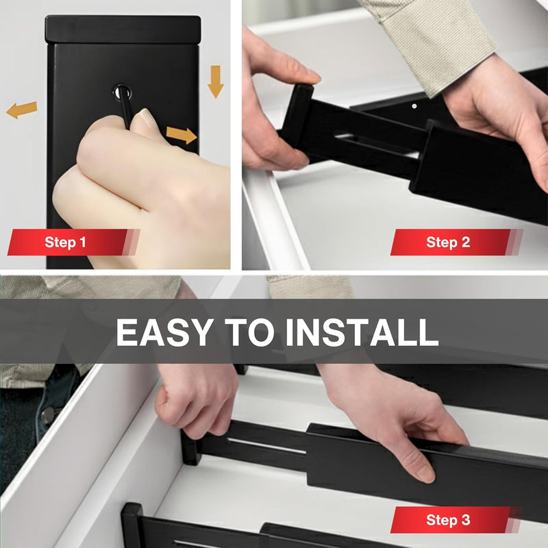 Adjustable Bamboo Drawer Dividers (6-Pack)